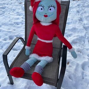 Nightmare before Christmas 4ft Sally plush with Santa Hat